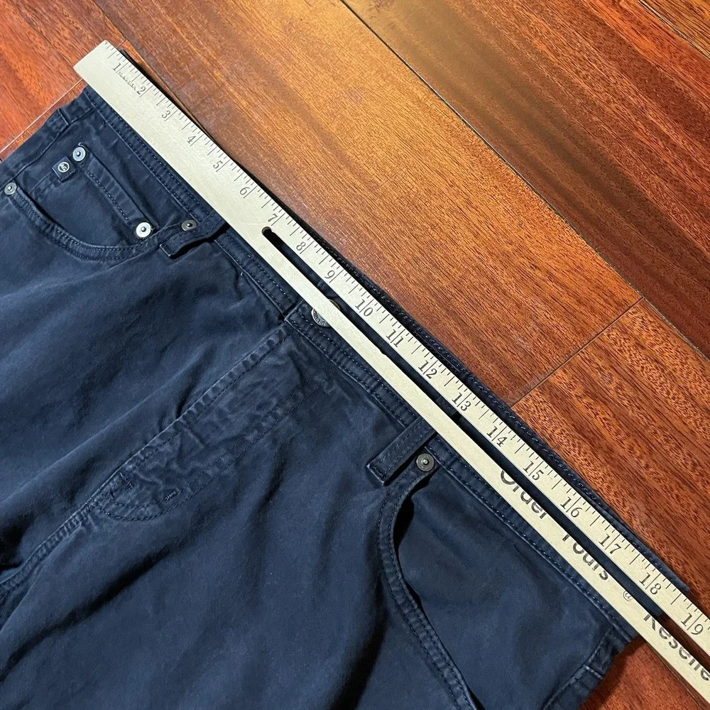 AG Adriano Goldschmied The Everett Slim Straight Jeans Mens 36x32 Dark Wash Blue